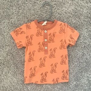 Kate Quinn Squirrels on Bikes henley tee